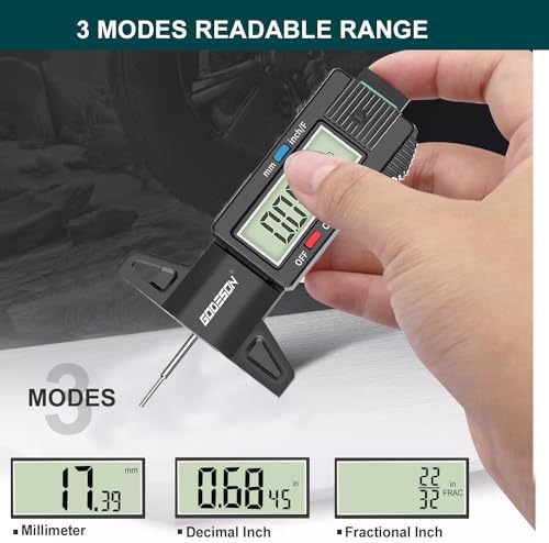 GODESON Tire Tread Depth Gauge, Digital Tire Tread Depth Gauge - Image 4