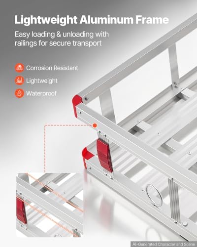 VEVOR Hitch Mount Wheelchair Carrier, 500LBS Mobility Scooter Carrier - Image 4