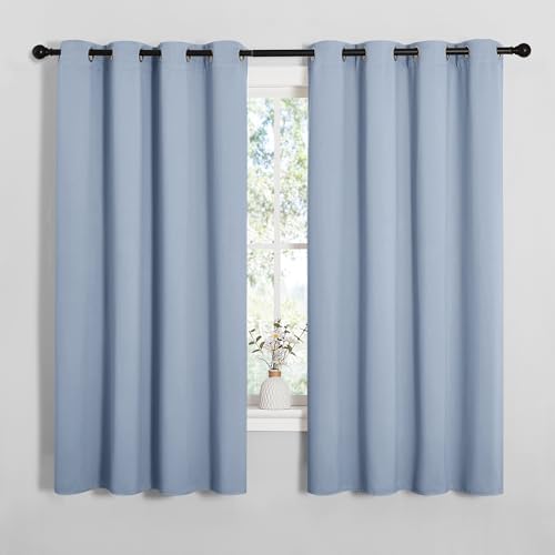 NICETOWN Blackout Curtains for Living Room 2 Panels 55" x 68" Vintage Blue by NICETOWN