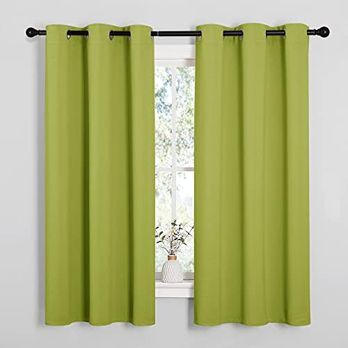 NICETOWN Fresh Green Laundry Room Blackout Curtains, 2 Panels by NICETOWN