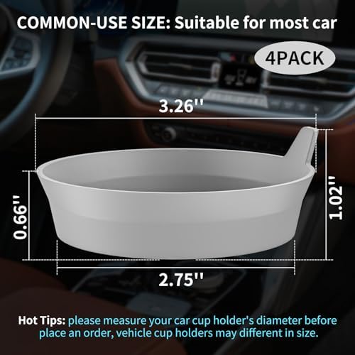 ME.FAN Car Cup Holder Coasters Silicone Cups Mats, Automotive Universal - Image 2