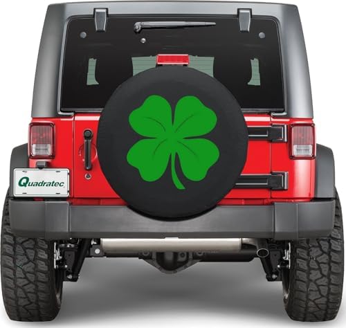 Quadratec Spare Tire Cover, 4 Leaf Clover Lucky Graphic by Quadratec