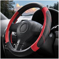 14.5-15 Inch Leather Steering Wheel Cover, Non Slip by HAMOJUF