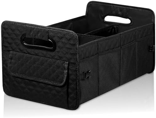 Car Trunk Organizer for SUV, Collapsible Car Storage Organizer Large Black by JiatuA