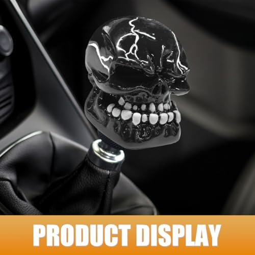 Skull Car Gear Shift Knob, Resin Shifter Lever Handle - Image 6