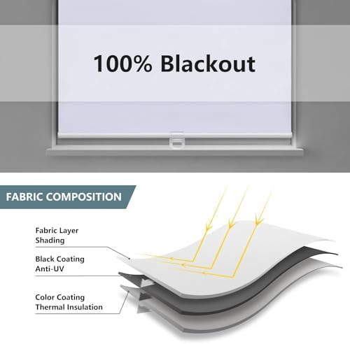 AOSKY Blackout Cordless Roller Shades - Image 4