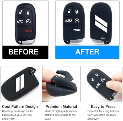 Key Fob Cover for Dodge Accessories 5 Button Key Fob Case - Image 4