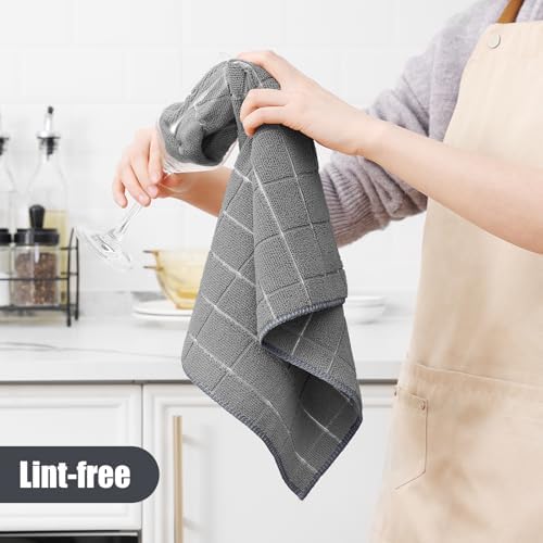 Homaxy Microfiber Kitchen Towels and Dishcloths Sets, 16 Pack - Image 4