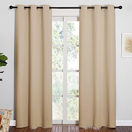 NICETOWN Biscotti Beige Blackout Curtains - Image 2