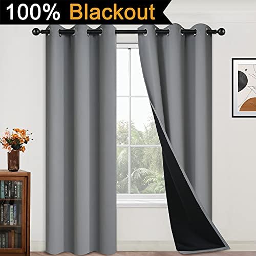 Yakamok 84 Inch Length 100% Blackout Curtains - Image 2