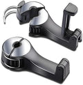 Car Headrest Hook with Phone Holder, Universal 360 Rotation Headrest Hooks by SCOVVORD