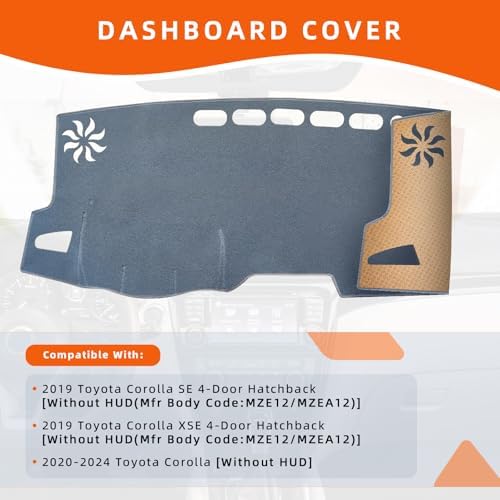 Dashboard Cover Dash Mat Fit for to-yota Corolla 2024-2020, Car Dash Board Mat - Image 2