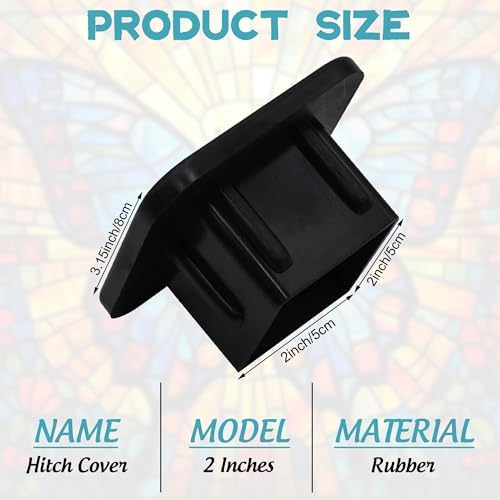 Hitch Receiver Cover 2" Stained Glass Beautiful Butterfly Trailer Hitch Cover - Image 2
