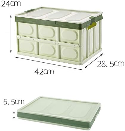 Lidded Storage Bins 2 Pack 30L Collapsible Storage Box Crates Plastic Tote - Image 5