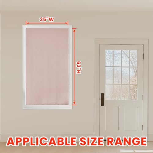AJAZZ 100% Blackout Self Adhesive Curtains Small Window Short Temporary Black - Image 5