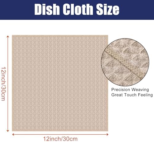 Homaxy Microfiber Waffle Weave Kitchen Dish Cloths, 12 Pack - Image 2