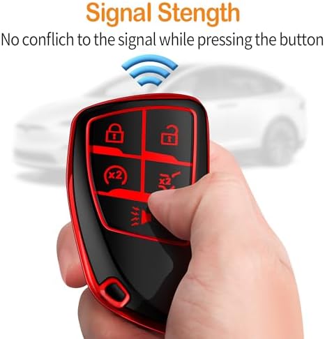 Soft Key Fob Cover with Keychain, 2021-2026 Chevy GMC Smart Key Protector - Image 5