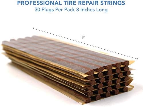 CKAuto 30pcs 8" Brown Tire Repair Strings, Automotive Tool Tire Repair Plugs - Image 2