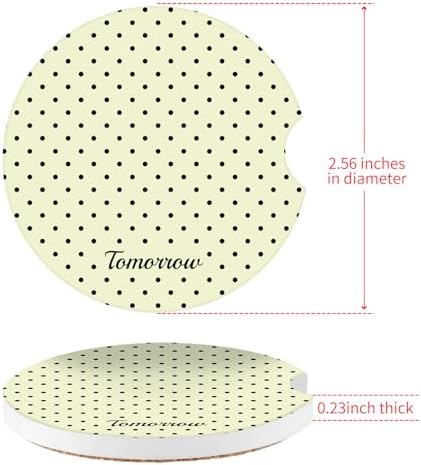 Cute Fashion Polka Dot Car Coasters 2 Pack - Image 6