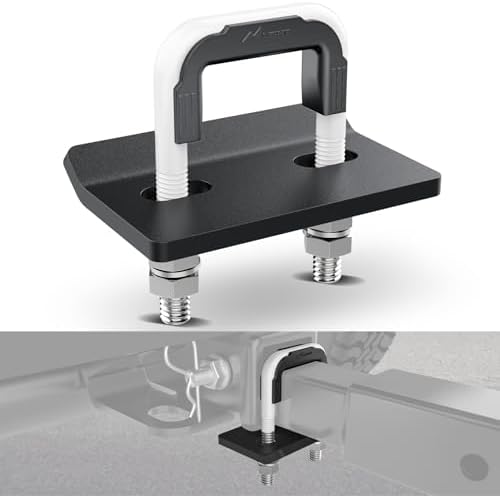 Nilight Trailer Hitch Tightener Anti-Rattle White U-Bolt by Nilight