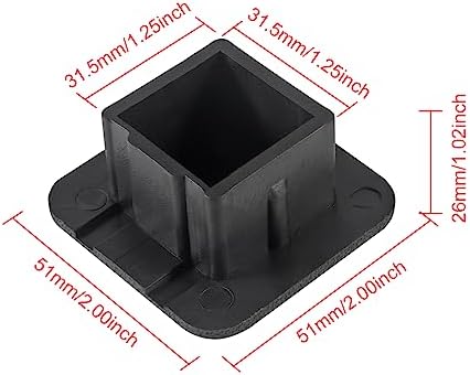 Dorhea 1 1/4 Inch Trailer Hitch Tube Cover Plug Cap Universal Rubber Insert - Image 7