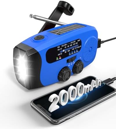 Hand Crank Radio with AM/FM/NOAA Weather Bands, by EMGYKIT