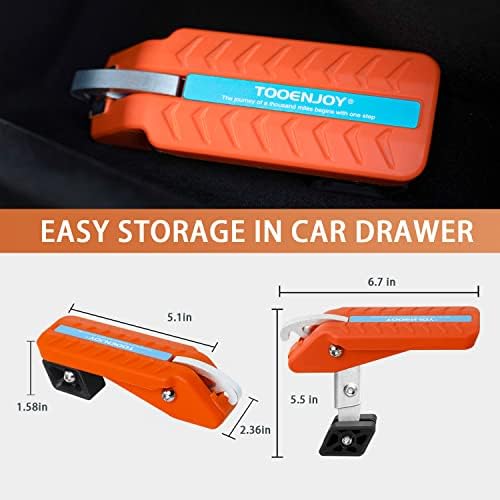 TOOENJOY 5 Gears Universal Car Door Step, Foldable Door Latch Hook - Image 2