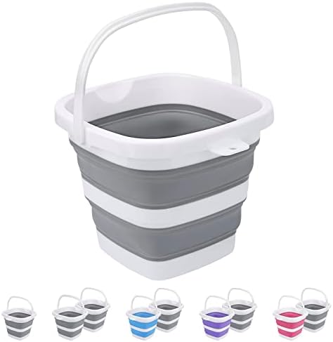Collapsible Bucket, 5L 1.3Gallon Small Cleaning Mop Buckets by Craftend