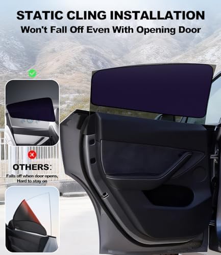 XCBYT Static Cling Tesla Model 3 Window Shade - Image 5