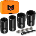 Locking Lug Nut Removal Tool, 6 Pieces Lug Nut Extractor Set 1/2 Inch Drive by TOPME