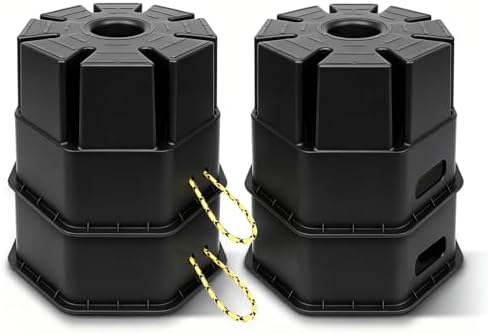 HOXWELL 4PCS 8''H RV Trailer Jack Block - Image 2