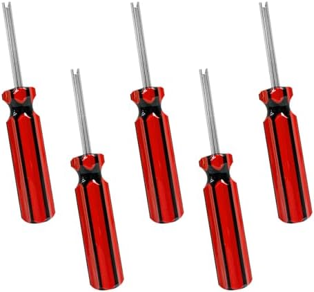 5PCS Valve Core Removal Tools, Automotive Screwdriver Tire Stem Core Removers by YTFRL