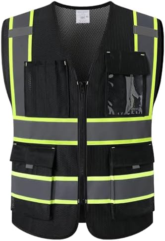 Safety Vest for Men Women with Pockets by Ekkosafety