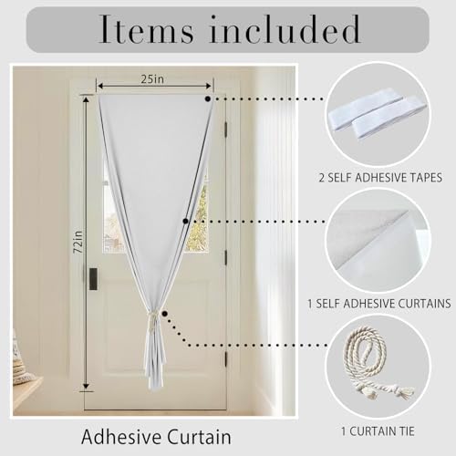 100% Blackout French Door Curtain- Privacy Thermal Insulated Door Window Curtain - Image 6