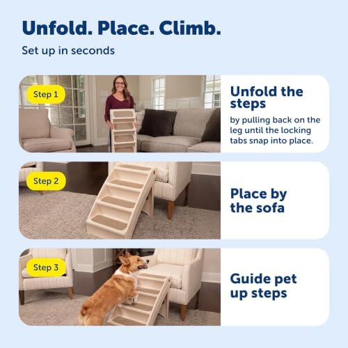 PetSafe CozyUp Folding Dog Stairs, 20 in Tall - Image 6