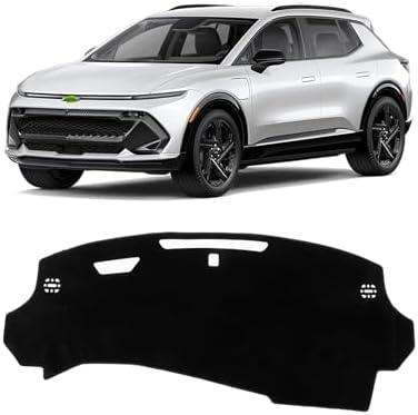 KUST Black Dash Cover for Chevy Equinox EV 2024 2025 2026 Polyester Dashboard by KUST