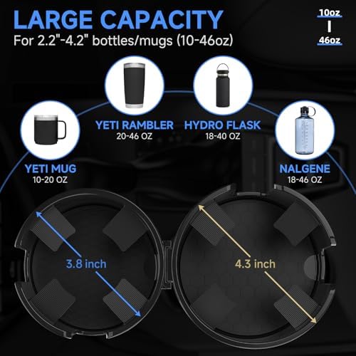 DYLEN Car Cup Holder Expander, 2 in 1 Cup Holder Adpater Extenter - Image 3