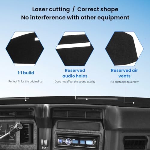 Dash Cover Mat Compatible with Ford F100/F150/F250/F350/Bronco Pickup Truck - Image 7