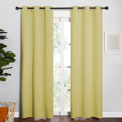 NICETOWN Window Curtain Panels, Thermal Insulated Solid Grommet Blackout by NICETOWN
