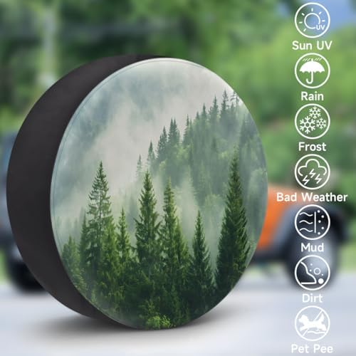 Forest Spare Tire Cover 14in Spare Wheel Covers Tire Storage Cover - Image 3