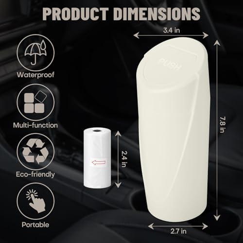 Car Trash Can Bin with Lid - Image 6
