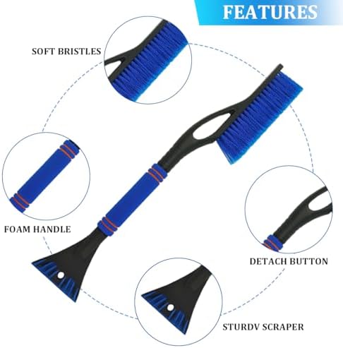 Car Snow Brush and Ice Scraper, Vehicle Windshield Scraper Deicer - Image 5