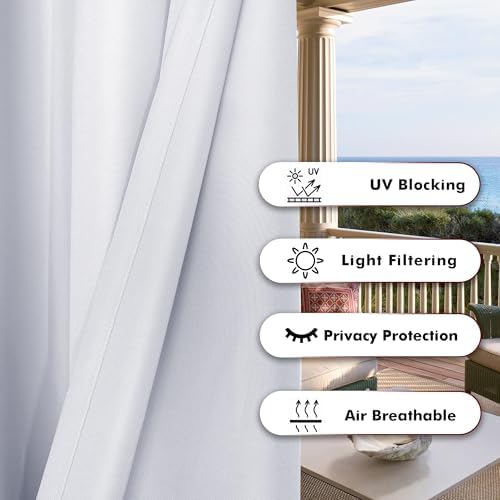 BONZER Outdoor Curtains for Patio Waterproof - Image 3