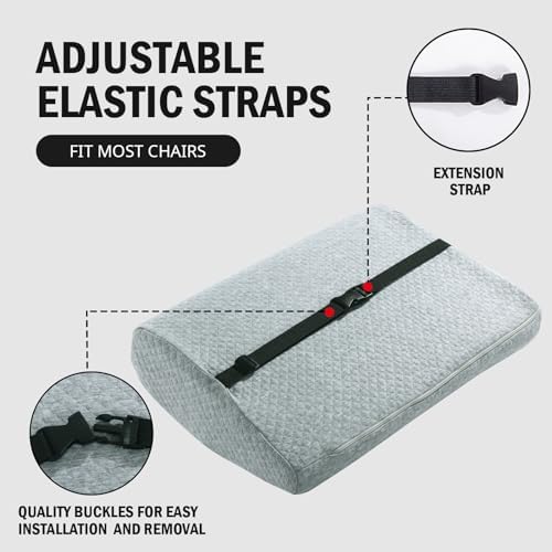 HOMBYS Lumbar Support Pillow for Recliner Chair, Memory Foam Back Support - Image 4