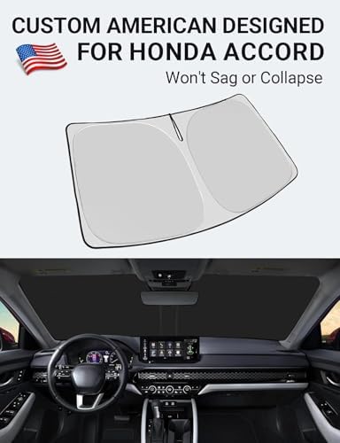 Proadsy Custom Fit 2023-2026 Honda Accord Windshield Sun Shade, Blocks Heat - Image 2