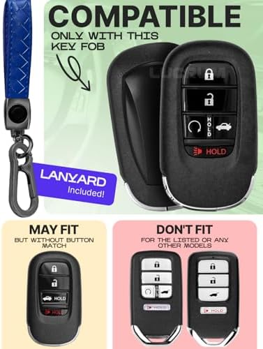 Lucrum Compatible with Honda Key Fob Cover & Keychain - Image 2