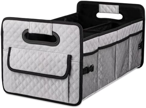 Car Trunk Organizer for SUV, Collapsible Car Storage Organizer Light Grey by JiatuA
