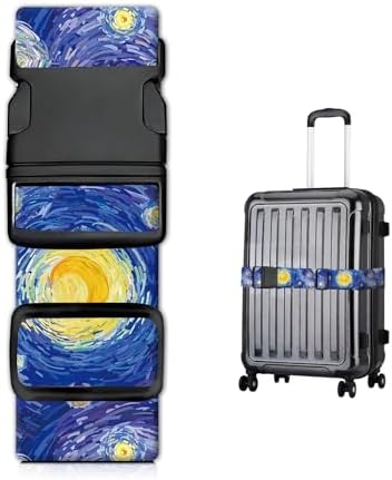 Luggage Straps for Suitcases, Heavy Duty Travel Belt by JYCardPKT