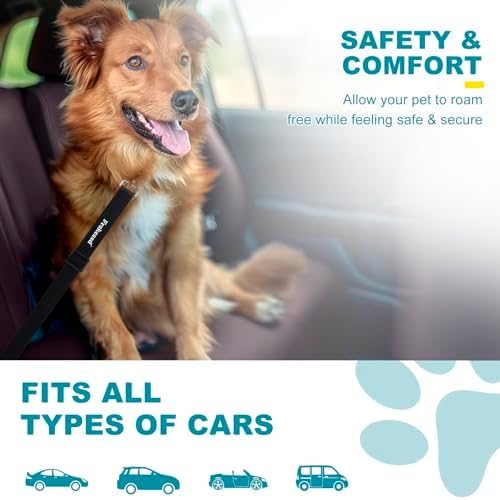 2 PCS Dog Seat Belt for Car Frskcssd Adjustable Dog Car Harness Heavy Duty - Image 5