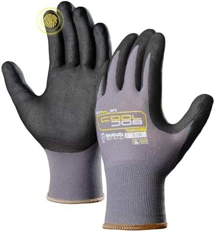 COOLJOB 36 Pairs Safety Work Gloves, Microfoam Nitrile Rubber Coated by COOLJOB